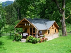 small wooden house, tiny cottage, architecture